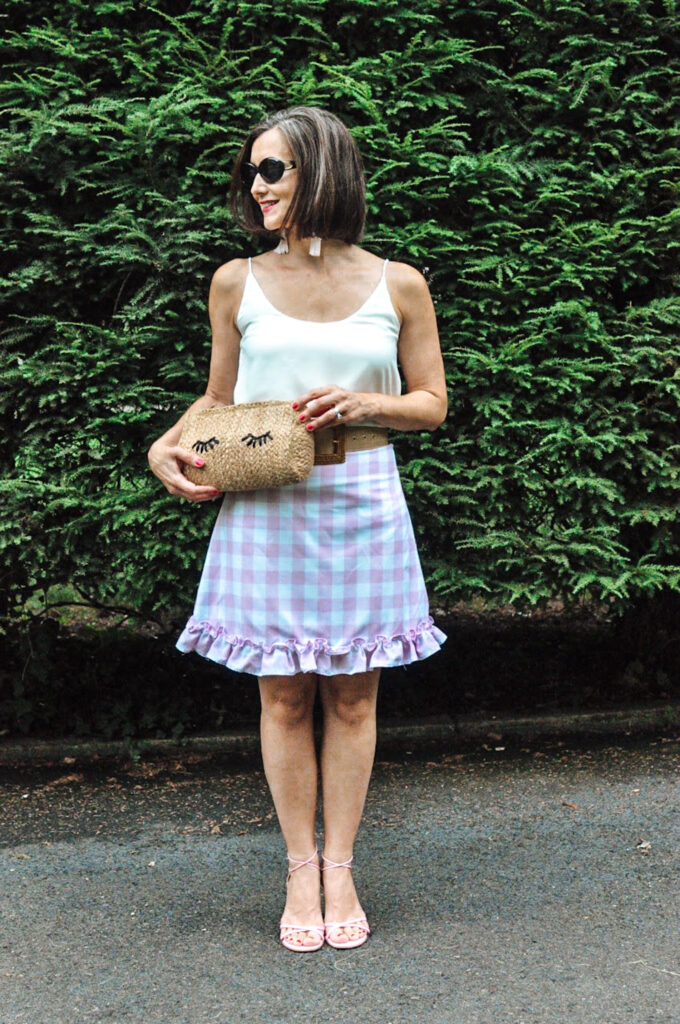 Pink Gingham Skirt