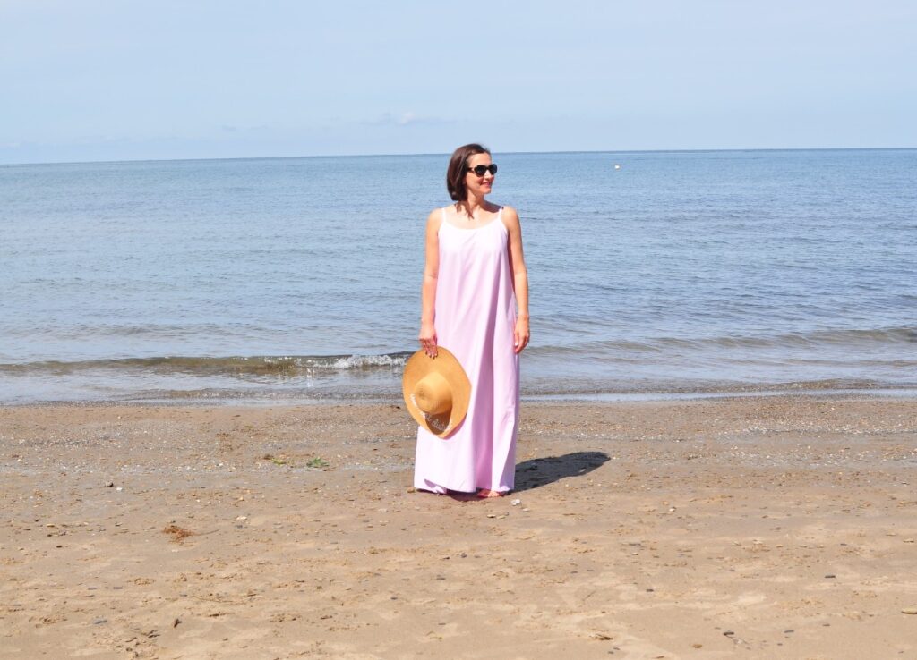 Pink pinstripe cover-up