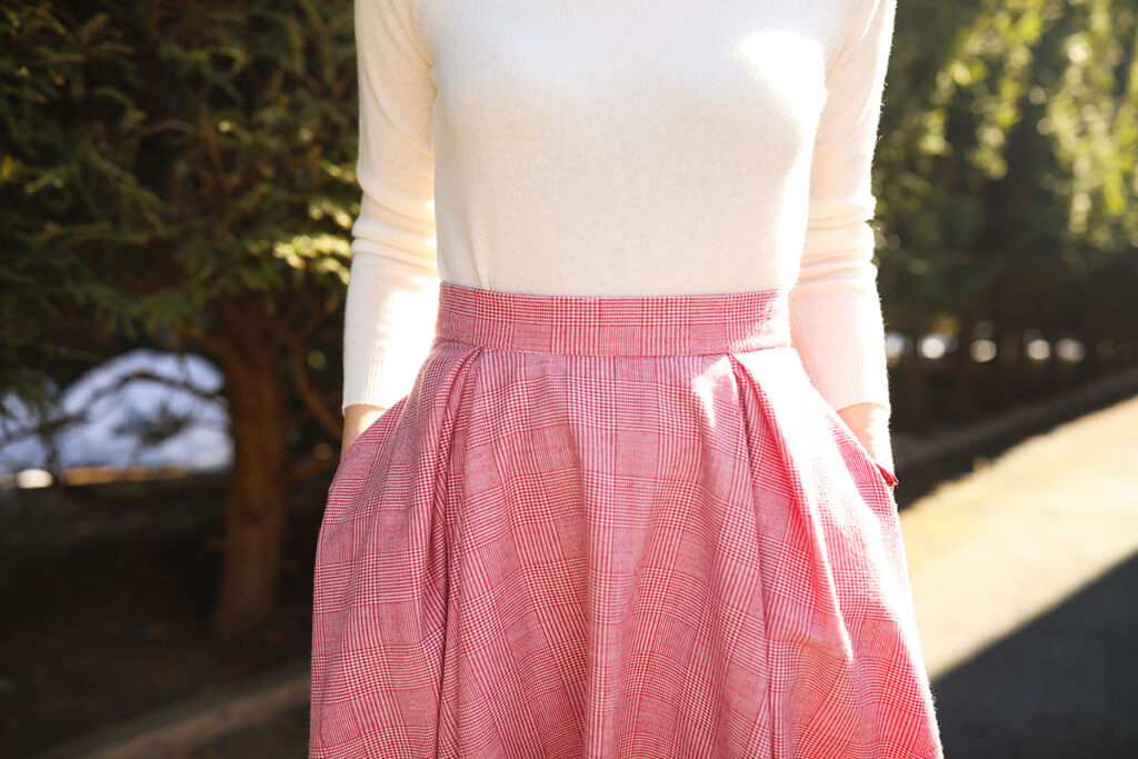 Diy plaid pleated skirt
